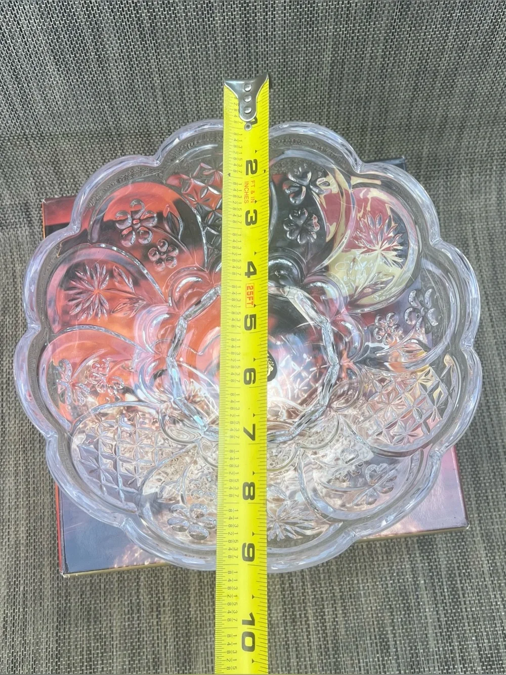Crystal Clear Thistle Glass 8’ Bowl - Clear